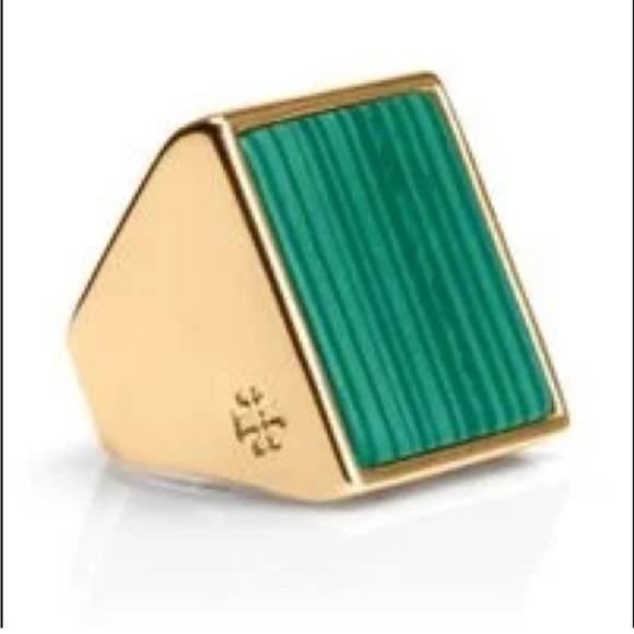 Tory Burch Jewelry - Tory Burch Malachite Cocktail Ring